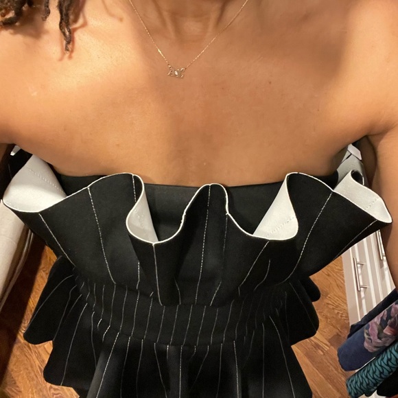 ASOS Strapless Peplum Mermaid Midi Dress (6) - Picture 4 of 11